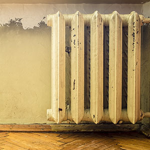 Deteriorating paint on radiator